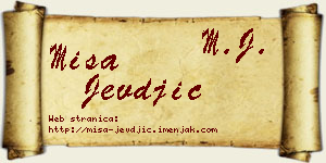 Miša Jevđić vizit kartica